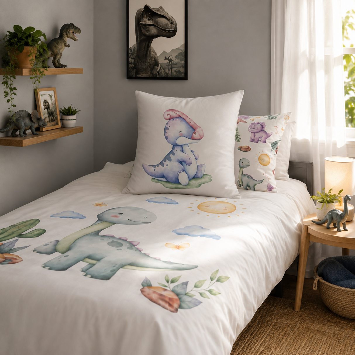 Cala the Parasaurolophus Kids’ Continental Pillowcase