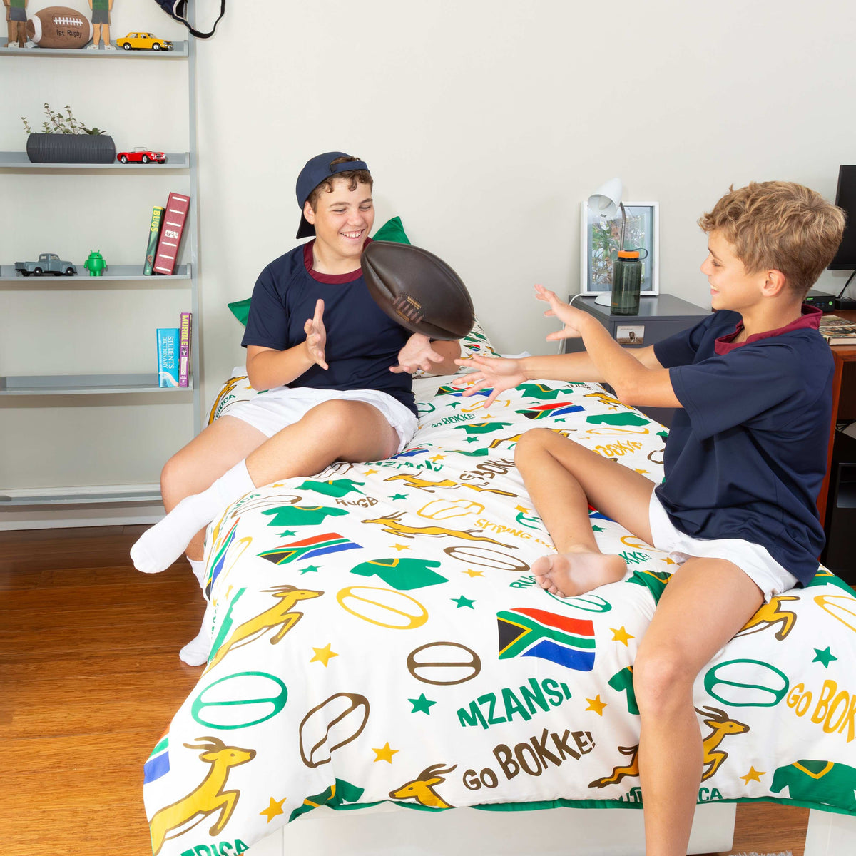 South African Rugby Reversible Organic Cotton Duvet Cover Set