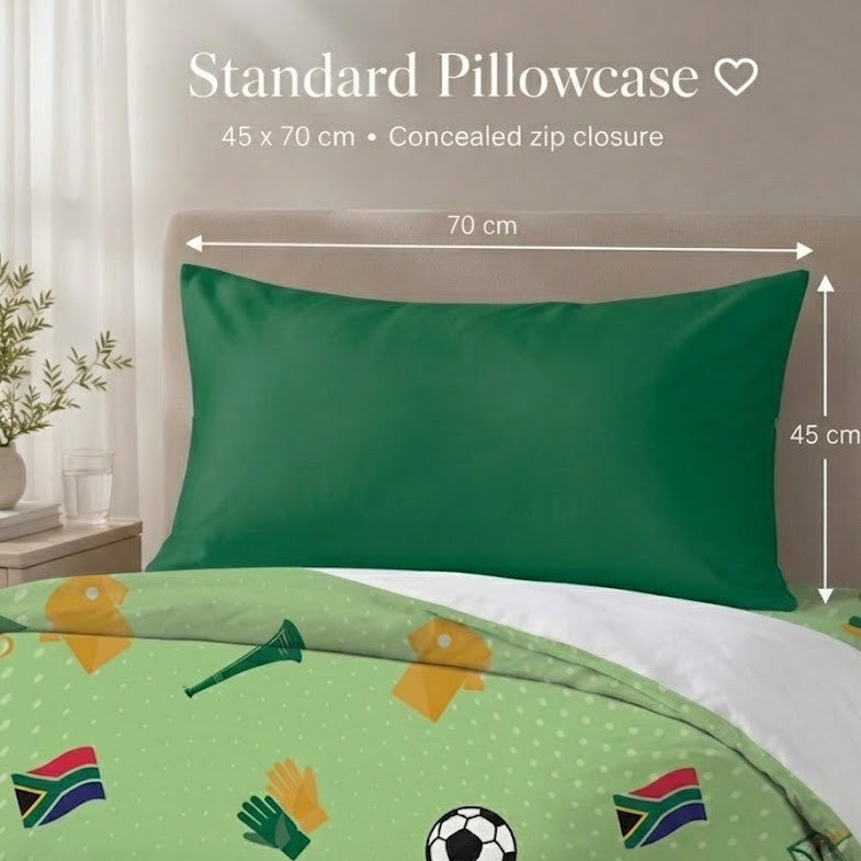 South African Green Organic Cotton Standard Pillowcase