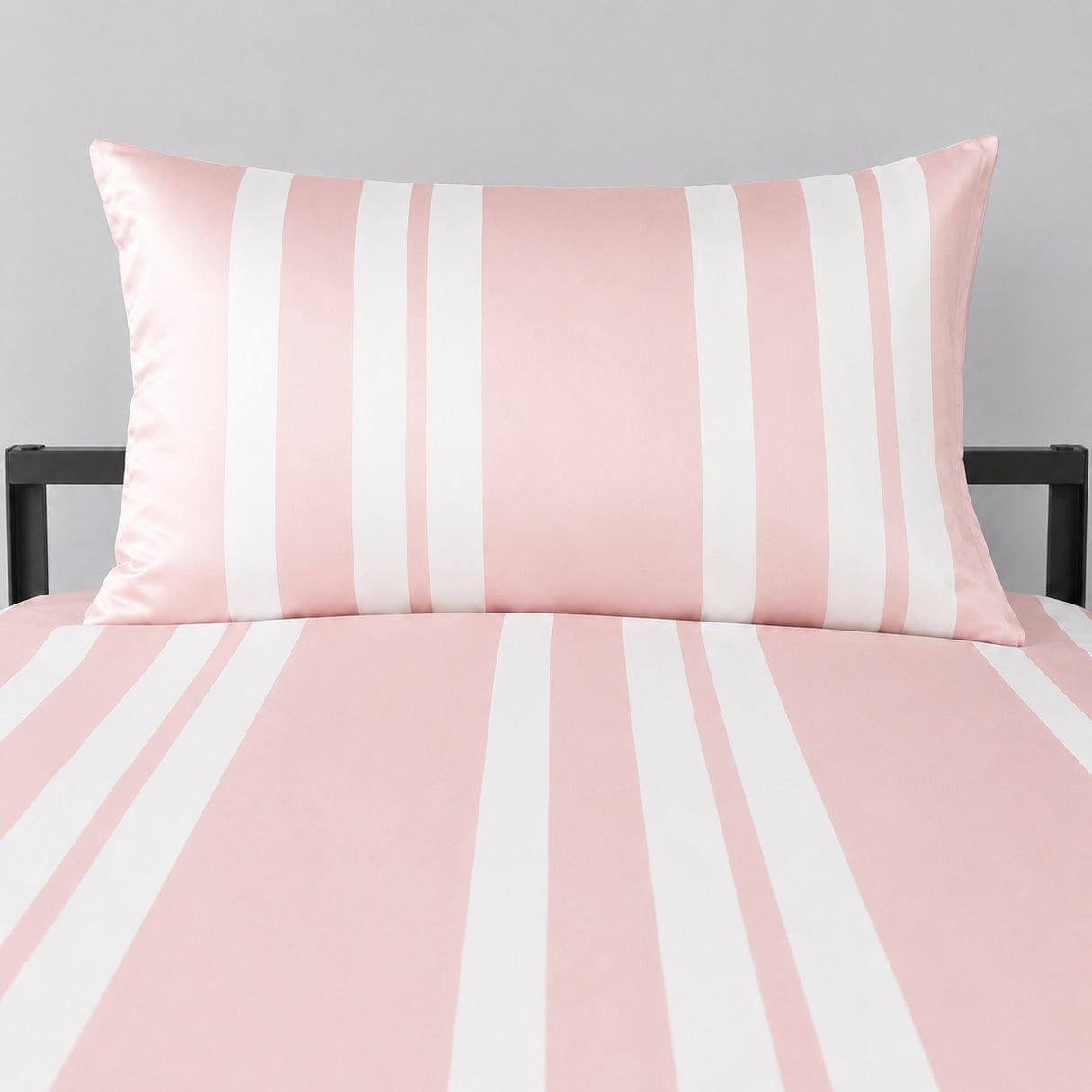 Rose Quartz Pink and White Striped Fitted Sheet