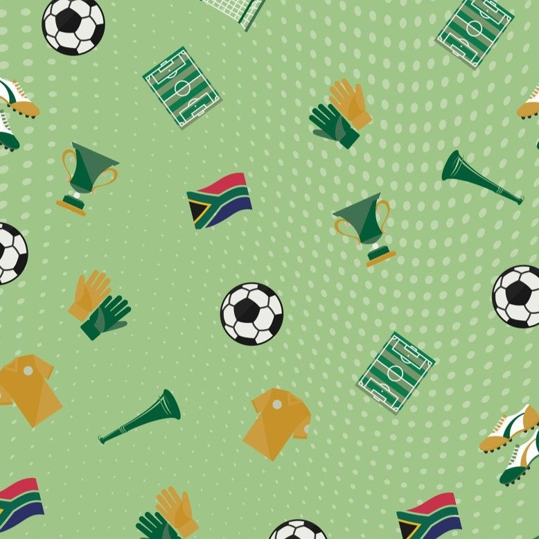South African Reverisble Soccer Kids TENCEL™ Duvet Cover Set