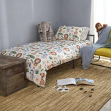 South African animals duvet cover set styled on kids bed setup