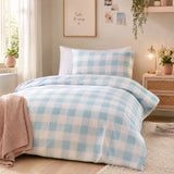 Caribbean Blue Check Bamboo Kids Bedding Bundle