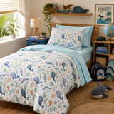 Caribbean Blue Bamboo Fitted Sheet