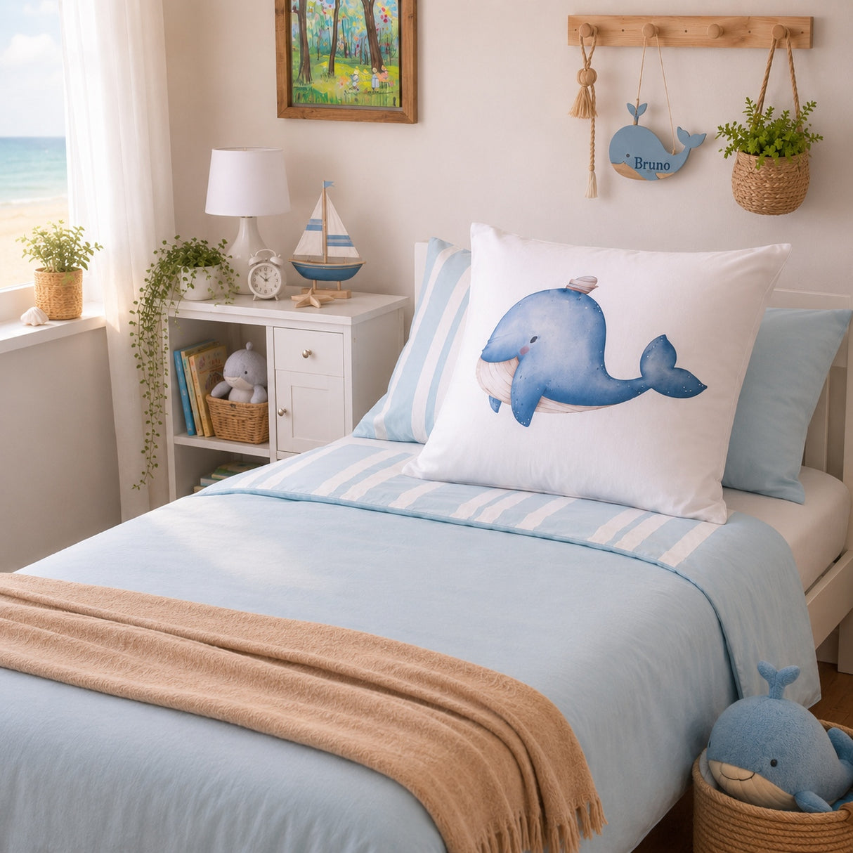 Bruno the Whale – Kids Continental Pillowcase