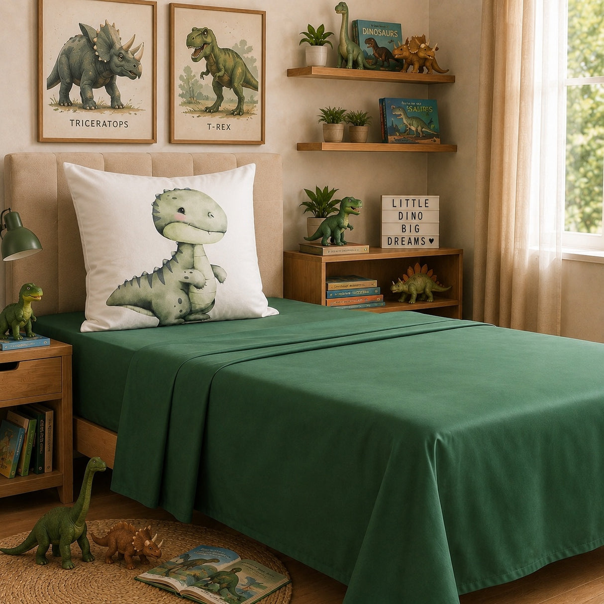 Bumble the Baby T-Rex Kids’ Continental Pillowcase