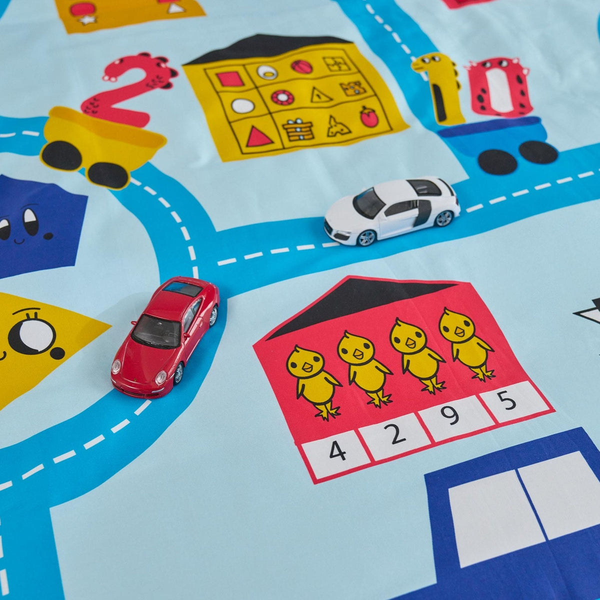 playful roads & toys math adventure duvet cover set product photo 6