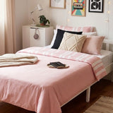 Rose Quartz Pink Stripe Bamboo Standard Pillowcase