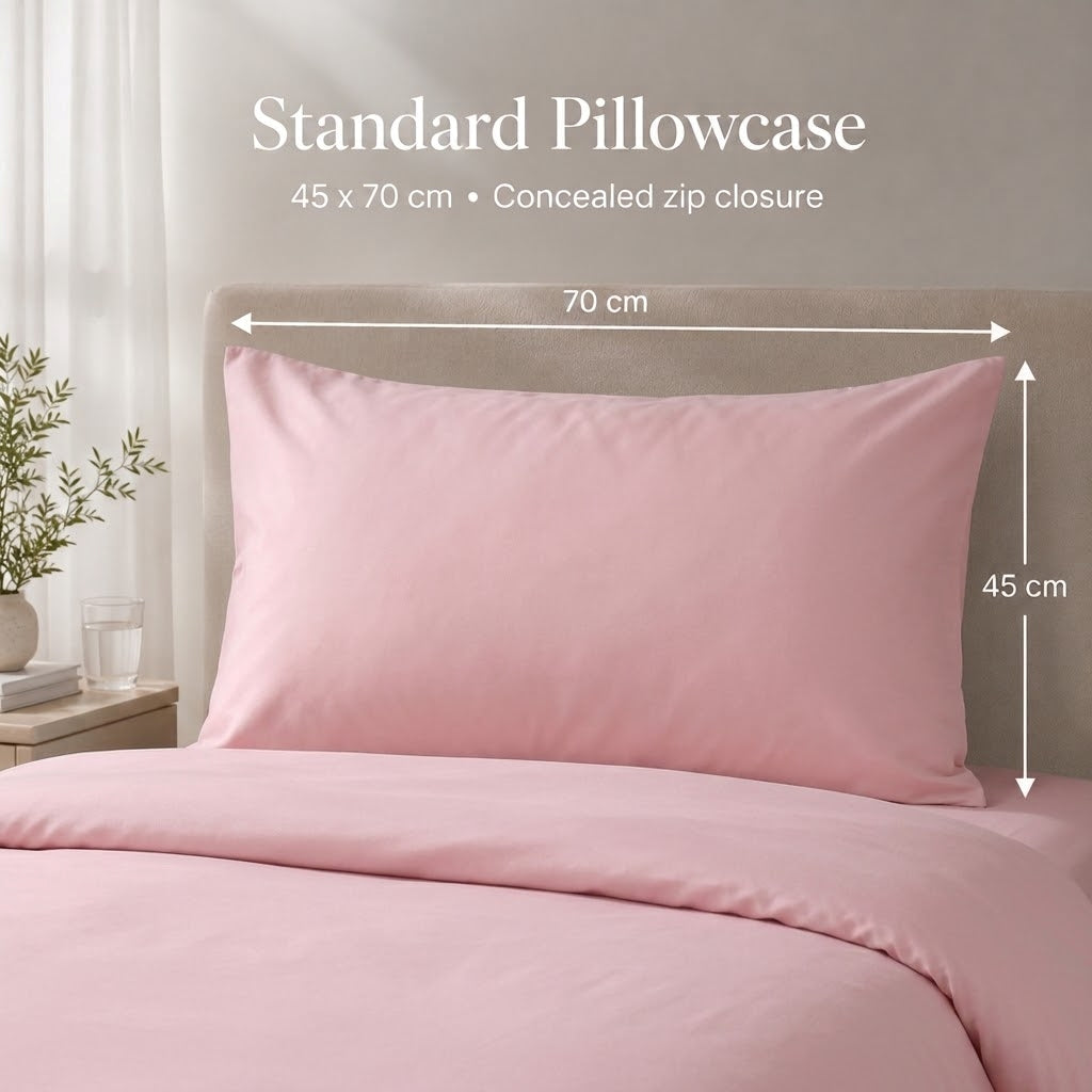 Rose Quartz Pink Bamboo Standard Pillowcase