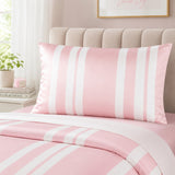 Rose Quartz Pink Stripe Bamboo Standard Pillowcase