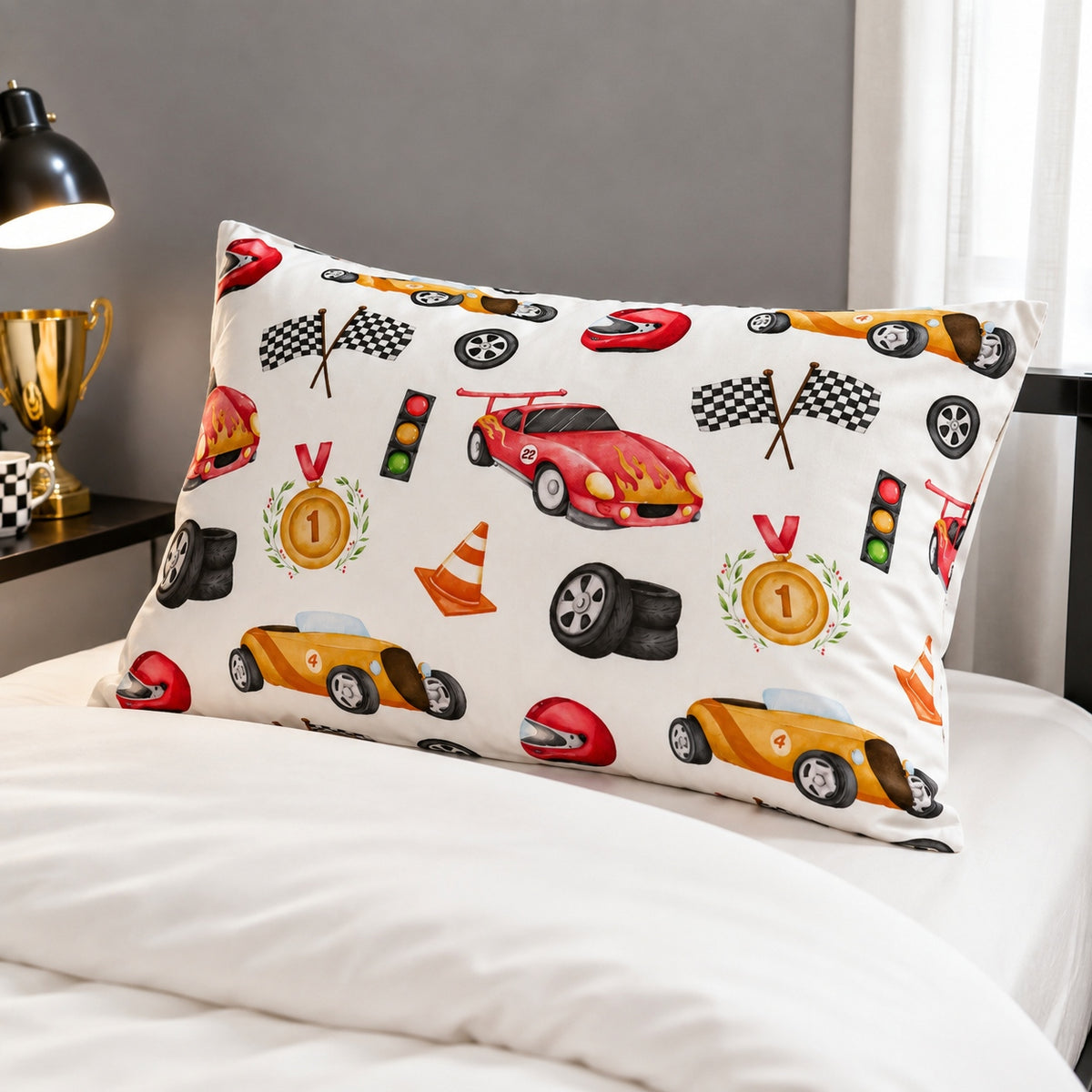 Race Car Dreams Bamboo Pillowcase