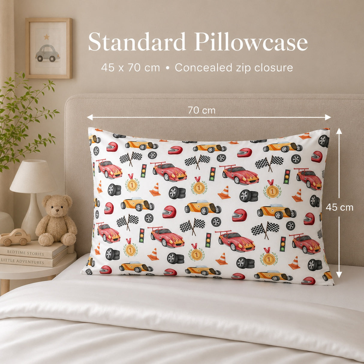 Race Car Dreams Bamboo Pillowcase
