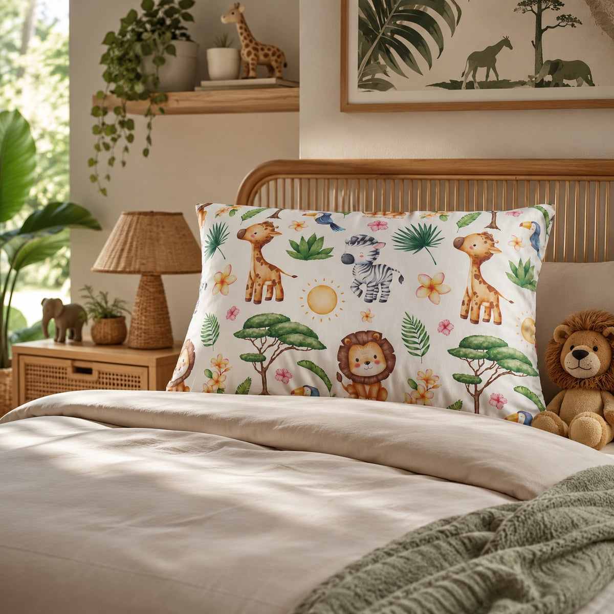 South African Animals Bamboo Pillowcase