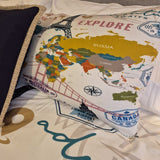 Passport to Adventure Reversible Bamboo Duvet Cover Set